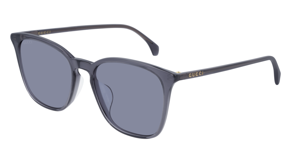 GUCCI GG0547SK RECTANGULAR / SQUARE Sunglasses For Men  GG0547SK-003 GREY GREY / BLUE TRANSPARENT 55-19-150