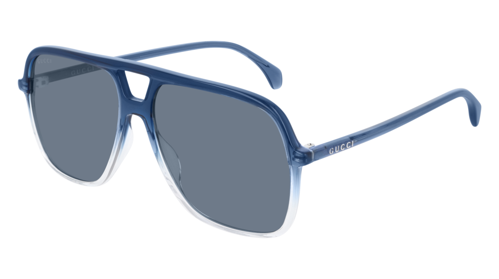 GUCCI GG0545S AVIATOR Sunglasses For Men  GG0545S-004 BLUE BLUE / BLUE CRYSTAL 58-15-145