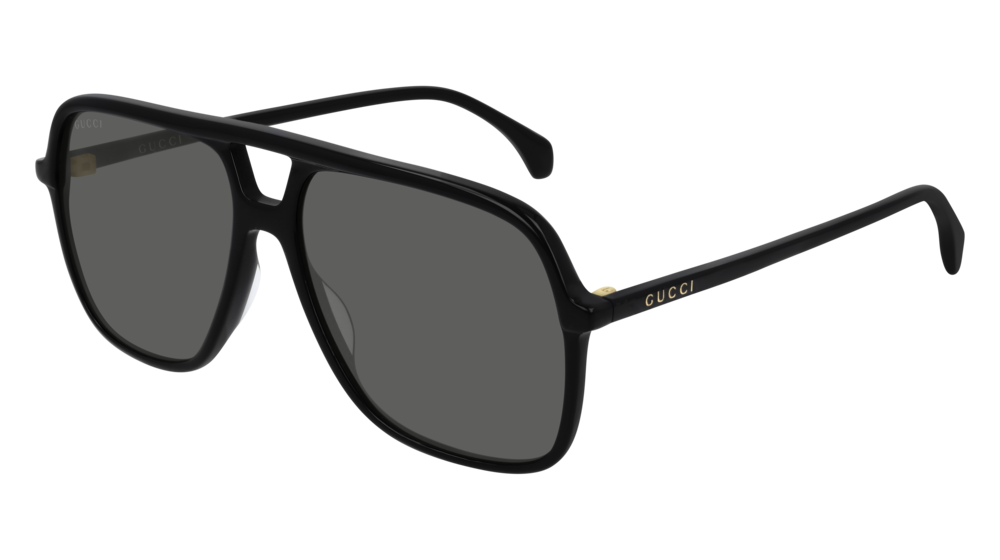 GUCCI GG0545S AVIATOR Sunglasses For Men  GG0545S-001 BLACK BLACK / GREY SHINY 58-15-145