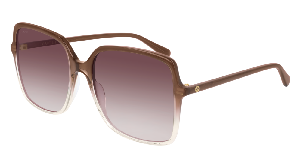 GUCCI GG0544S RECTANGULAR / SQUARE Sunglasses For Women  GG0544S-004 BROWN BROWN / VIOLET BEIGE 57-18-140
