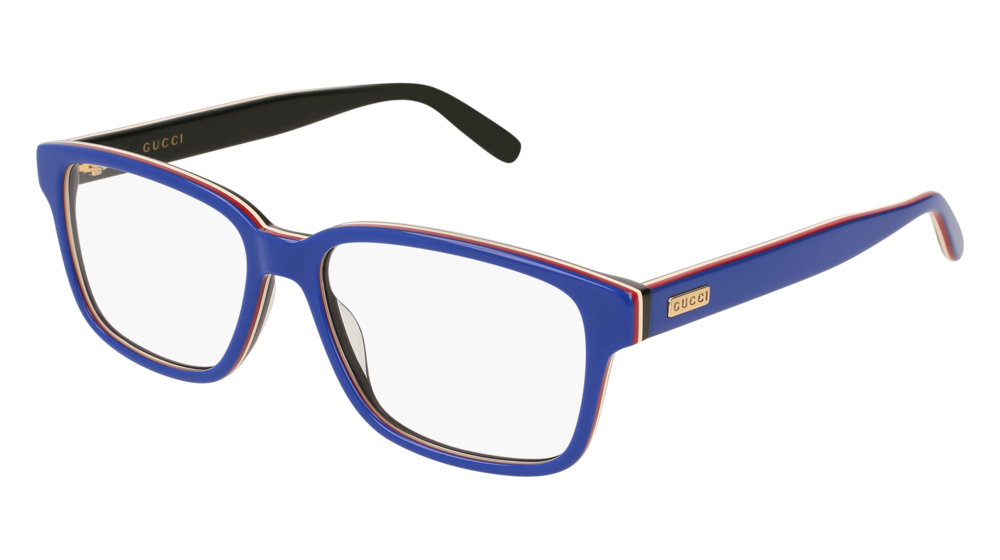 GUCCI GG0272O ROUND / OVAL Eyeglasses For UNISEX  GG0272O-008 BLUE BLUE / TRANSPARENT MULTICOLOR 55-16-145