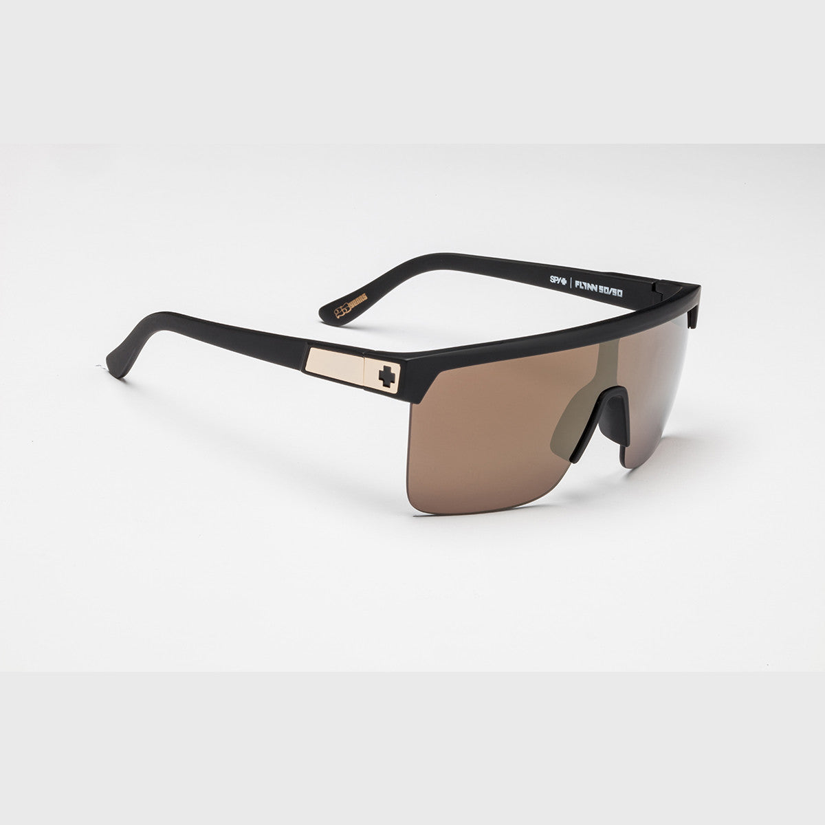Spy Flynn 5050 Sunglasses  25th Anniv Black Gold Matte 134-00-140 M-L 54-61