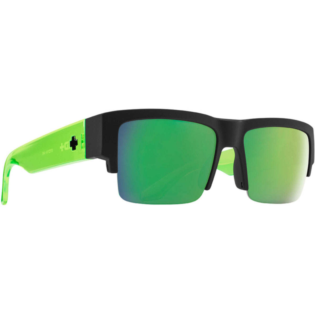 Spy CYRUS 50/50 Sunglasses  Soft Matte Black Translucent Green 57-18-145