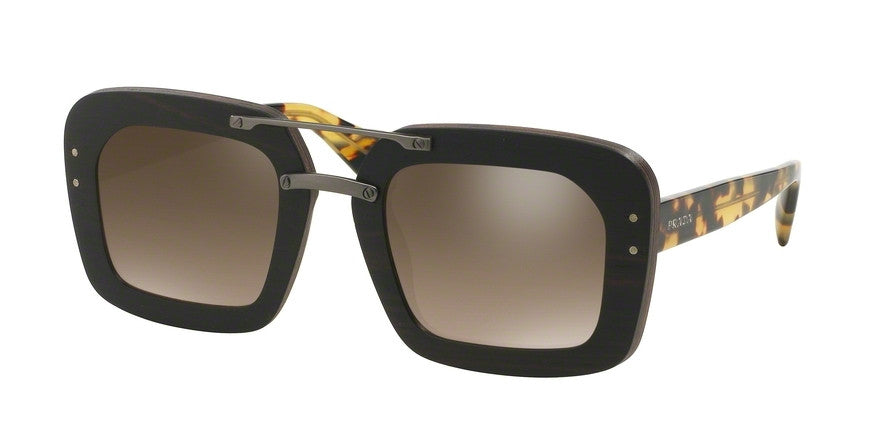 Prada PR30RS Square Sunglasses  UBT4O2-EBONY MALABAR 51-25-135 - Color Map black