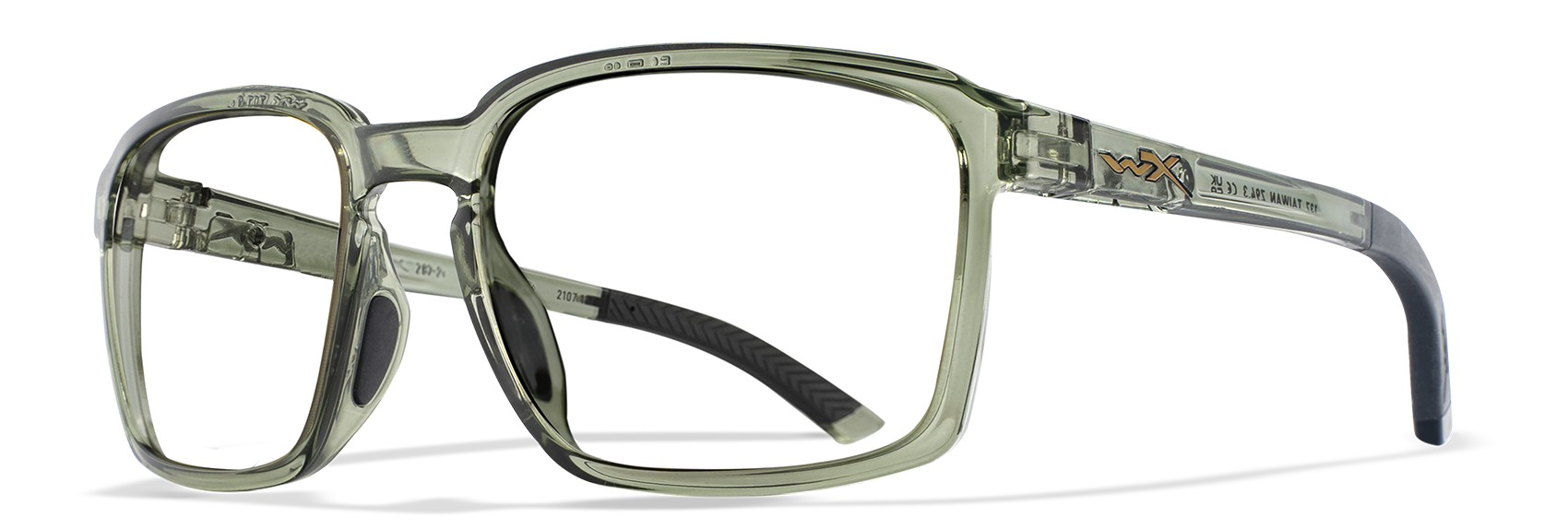 Wiley X WX ALFA Oval Sunglasses  Gloss Crystal Light Olive 56-18-135