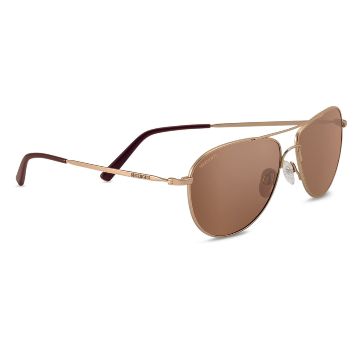 Serengeti Alghero Sunglasses  Soft Gold Matte Medium