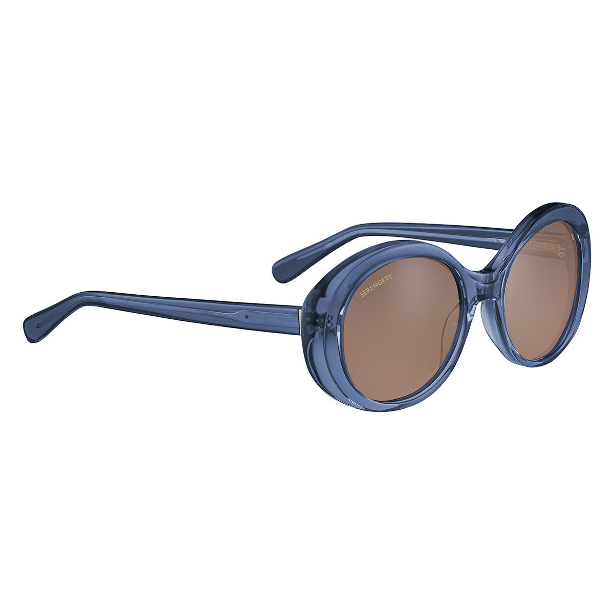 Serengeti Bacall Sunglasses  Shiny Crystal Fed Blue Small, Medium