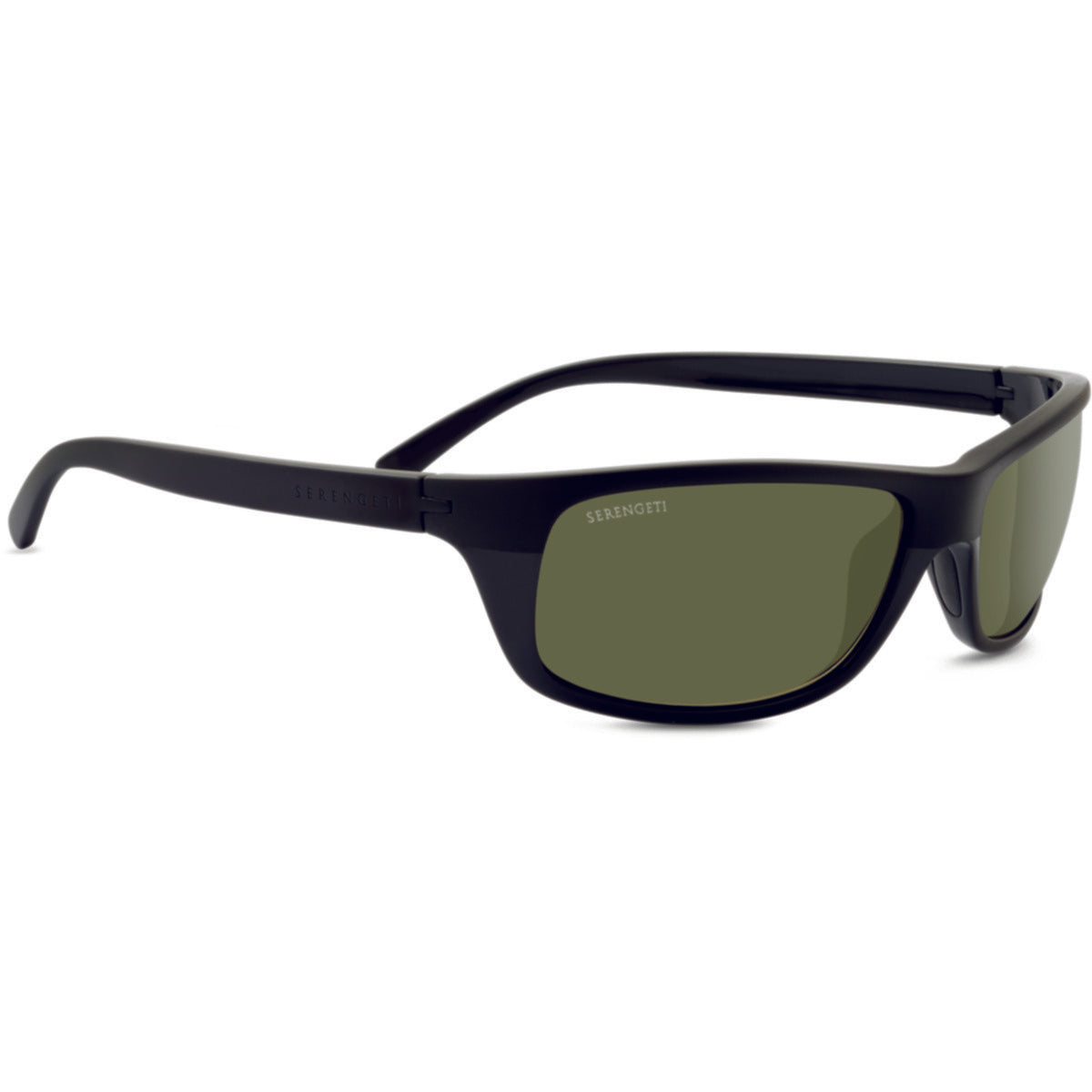 Serengeti Bormio Sunglasses  Black Matte Shiny Medium, Large