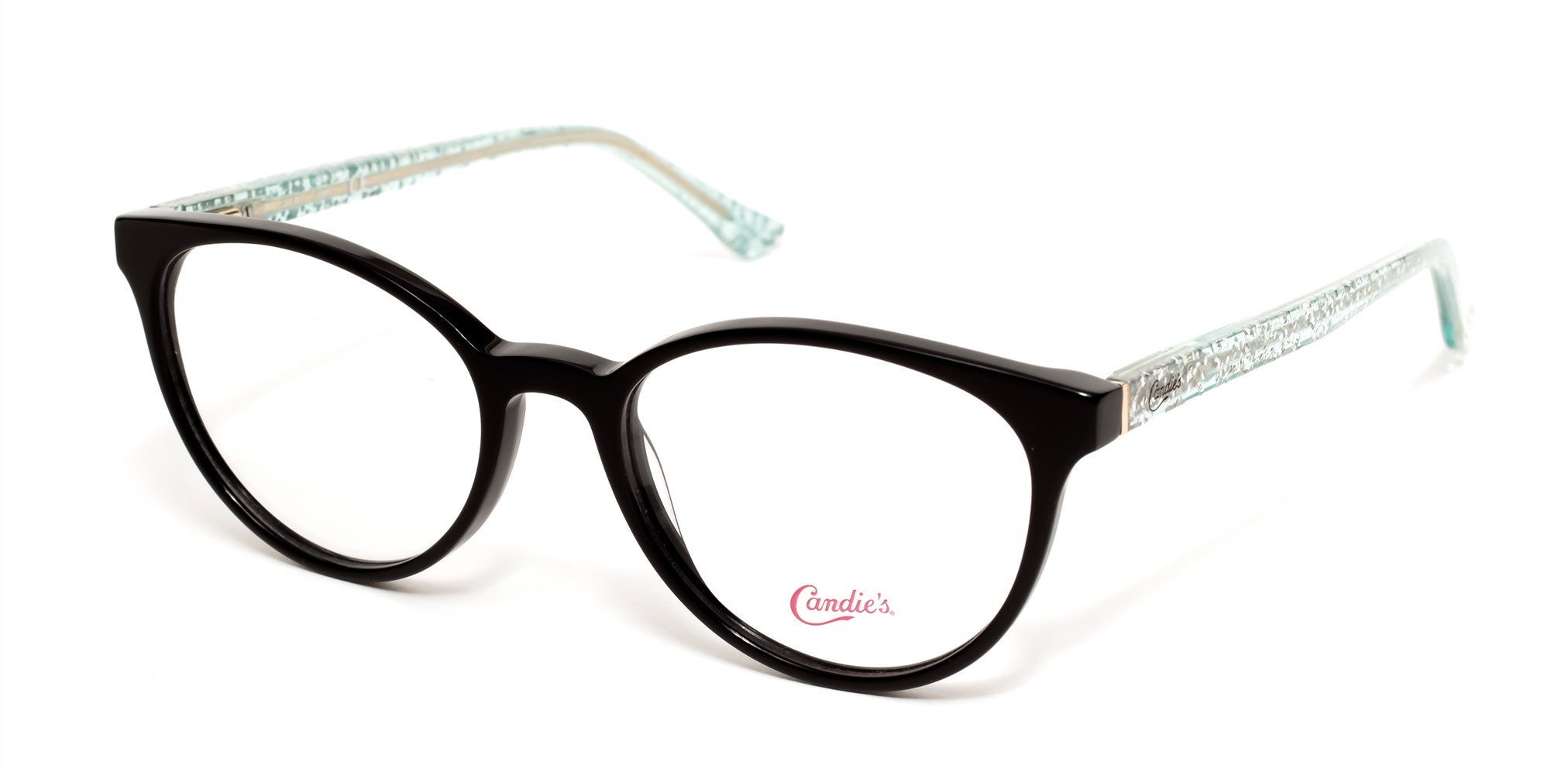 Candies CA0165 Round Eyeglasses 001-001 - Shiny Black