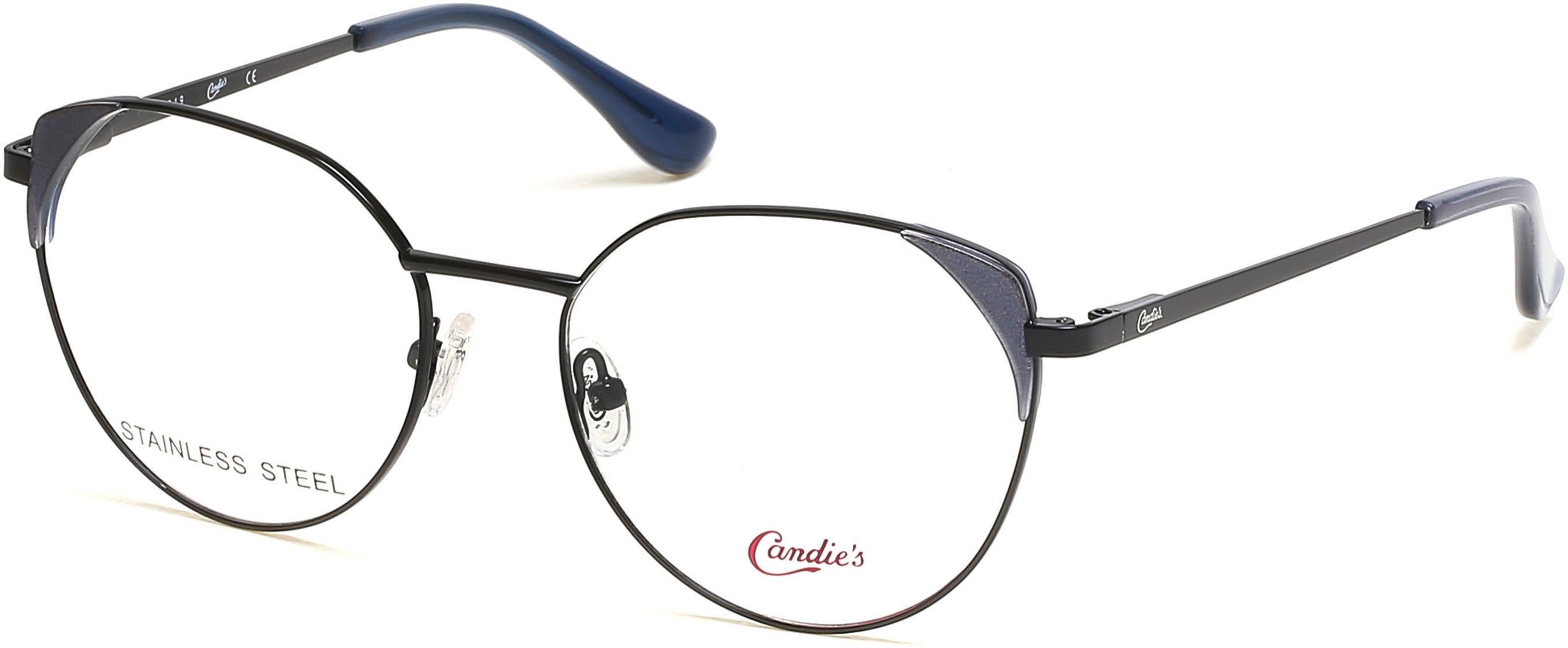 Candies CA0181 Round Eyeglasses 001-001 - Shiny Black