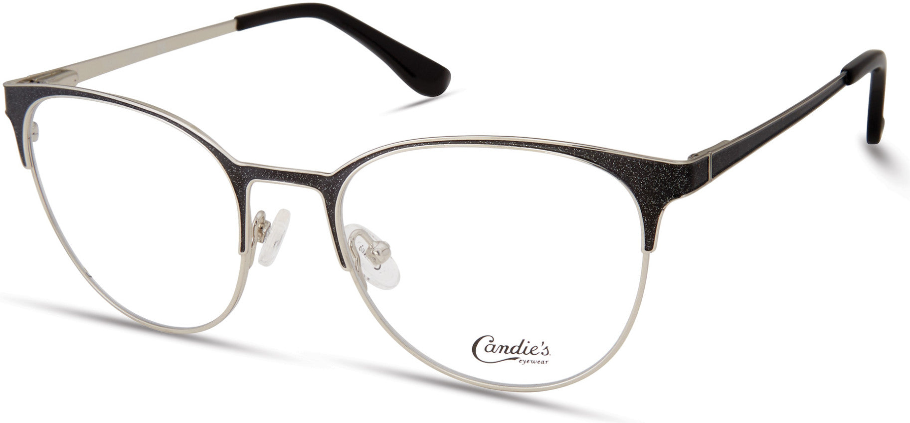 Candies CA0187 Round Eyeglasses 001-001 - Shiny Black