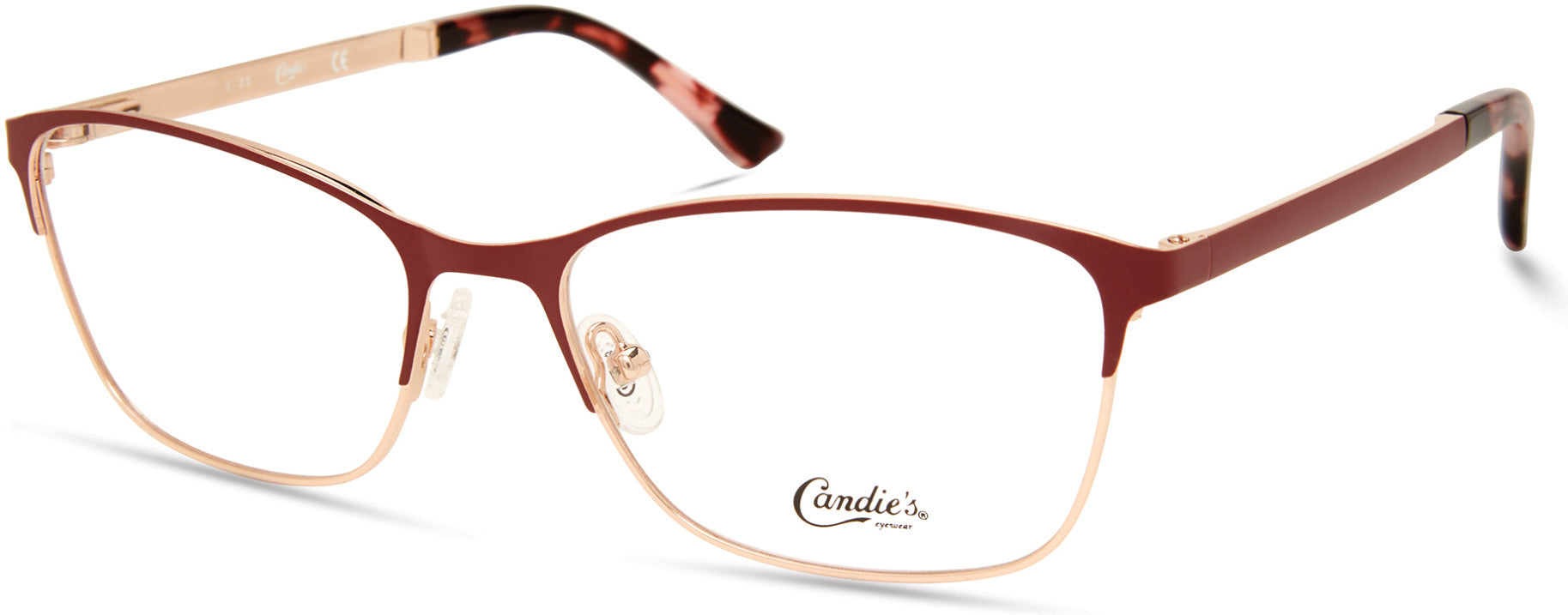 Candies CA0197 Square Eyeglasses 070-070 - Matte Bordeaux