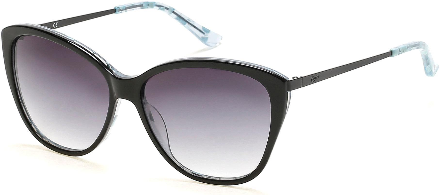 Candies CA1026 Square Sunglasses 05B-05B - Black / Gradient Smoke