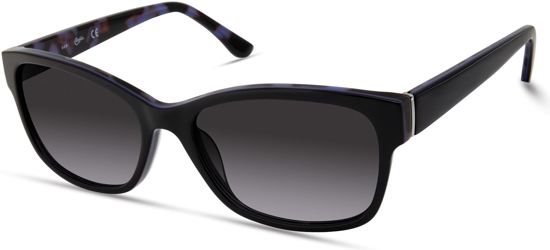 Candies CA1035 Rectangular Sunglasses 90B-90B - Shiny Blue / Gradient Smoke