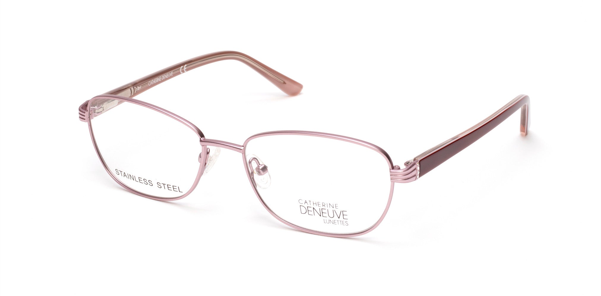 Catherine Deneuve CD0415 Oval Eyeglasses 074-074 - Pink 