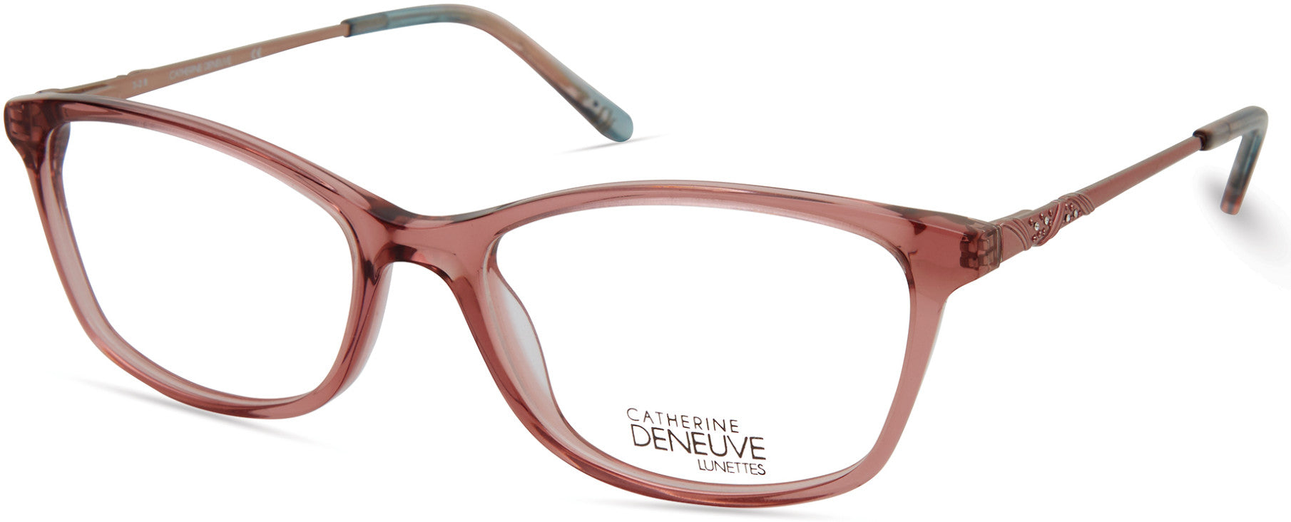 Catherine Deneuve CD0423 Geometric Eyeglasses 072-072 - Shiny Pink