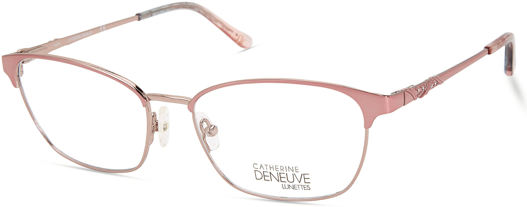 Catherine Deneuve CD0424 Geometric Eyeglasses 072-072 - Shiny Pink