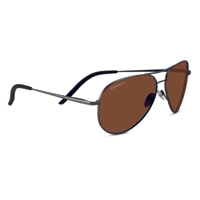 Serengeti Carrara Sunglasses  Gunmetal Shiny Drivers Medium
