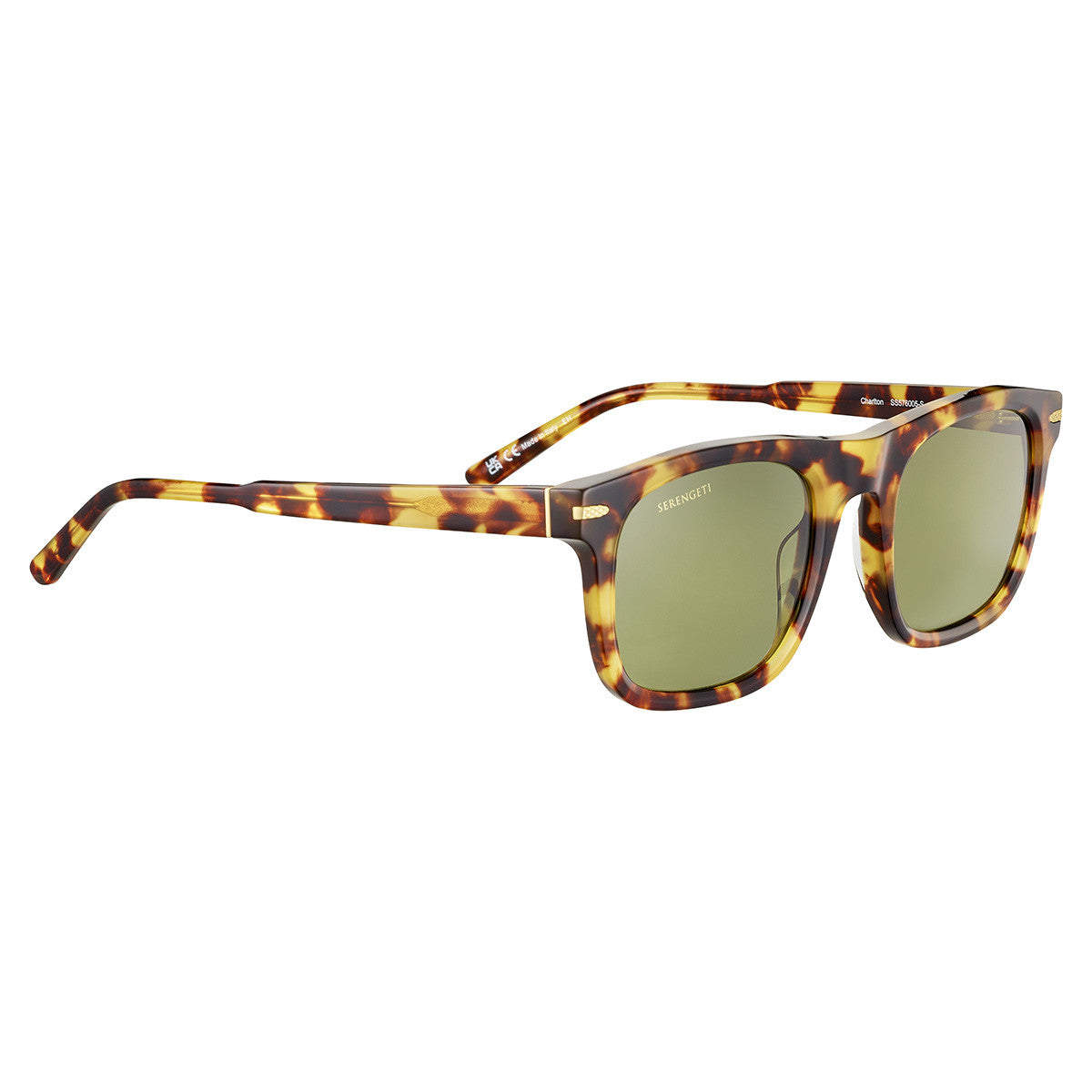 Serengeti Charlton Sunglasses  Shiny Classic Havana Medium, Medium-Large