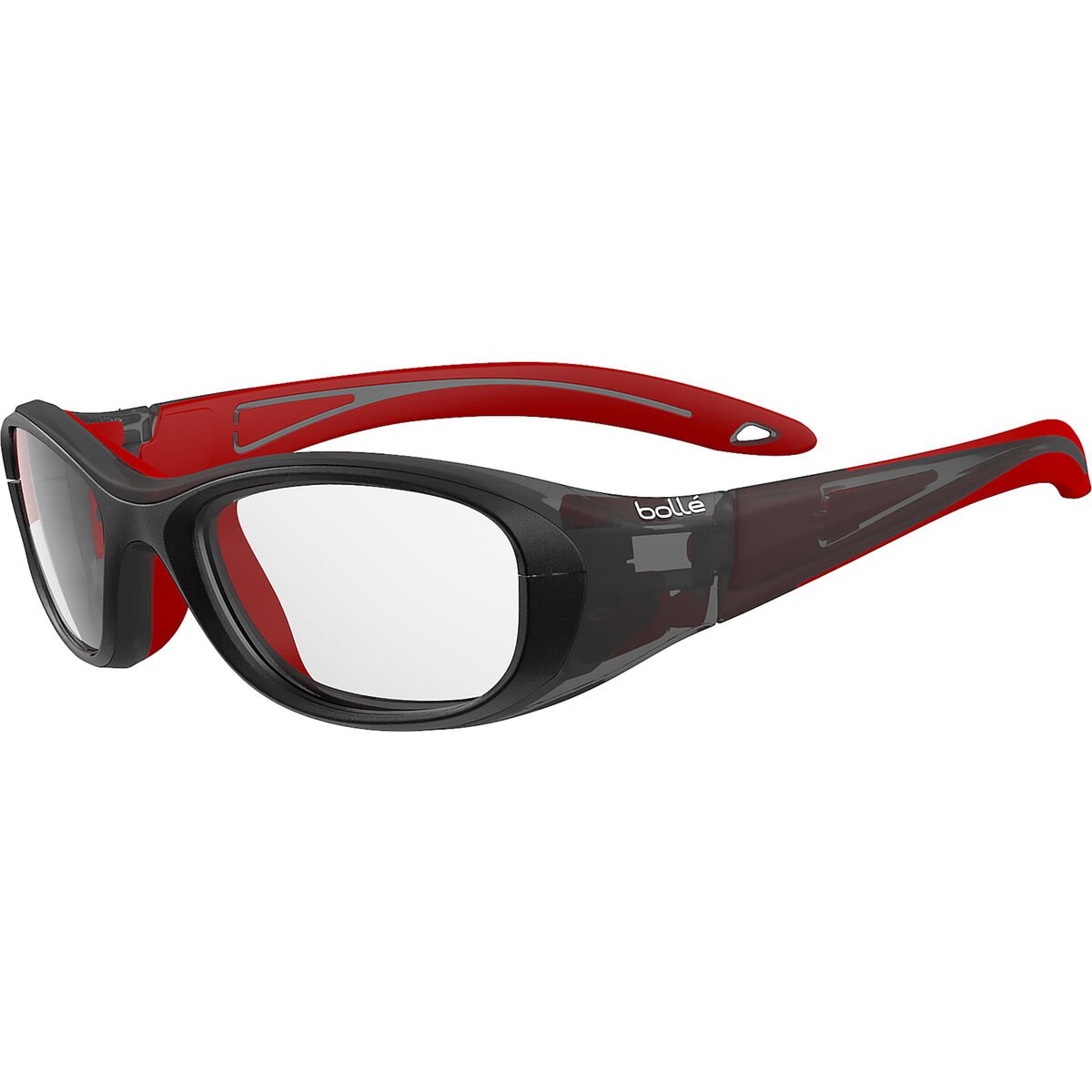 Bolle Coverage 52 Medium Sport Protective  Black And Red  Polycarbonate Lens W/ Anti-fog And Anti-scratch Medium