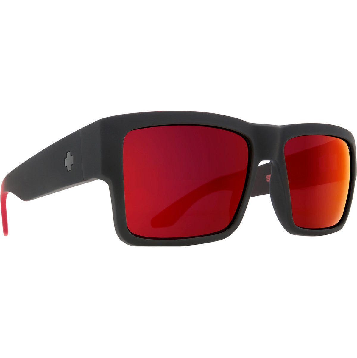 Spy Cyrus Sunglasses  Soft Matte Black Red Fade 58-17-145
