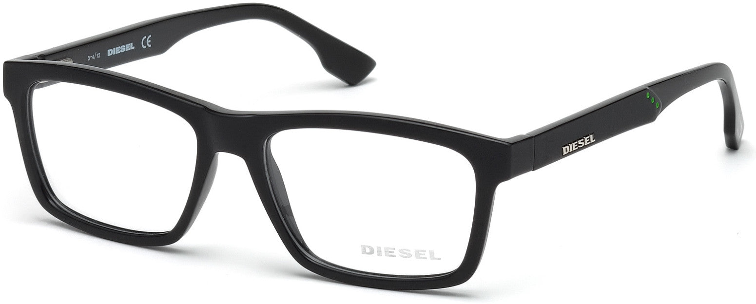Diesel DL5062 Geometric Eyeglasses 005-005 - Black/other