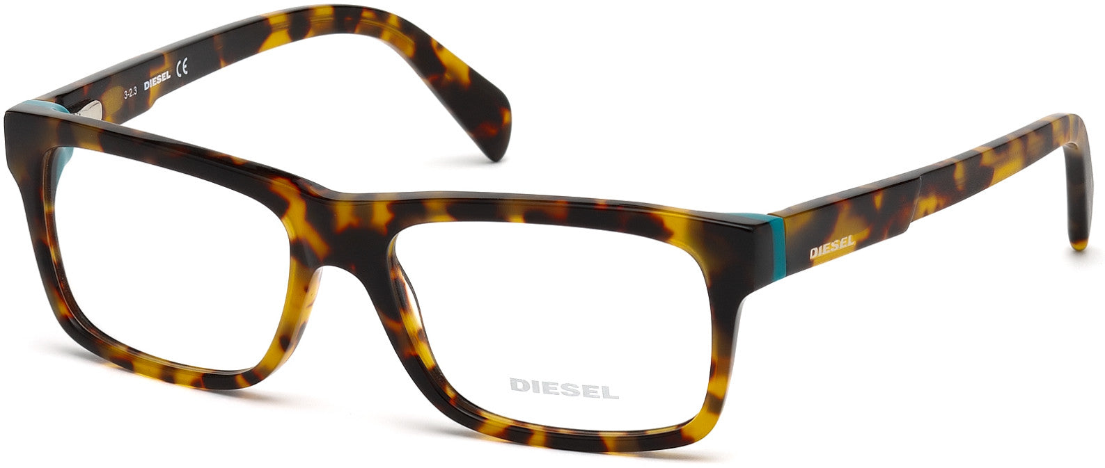 Diesel DL5071 Geometric Eyeglasses 052-052 - Dark Havana