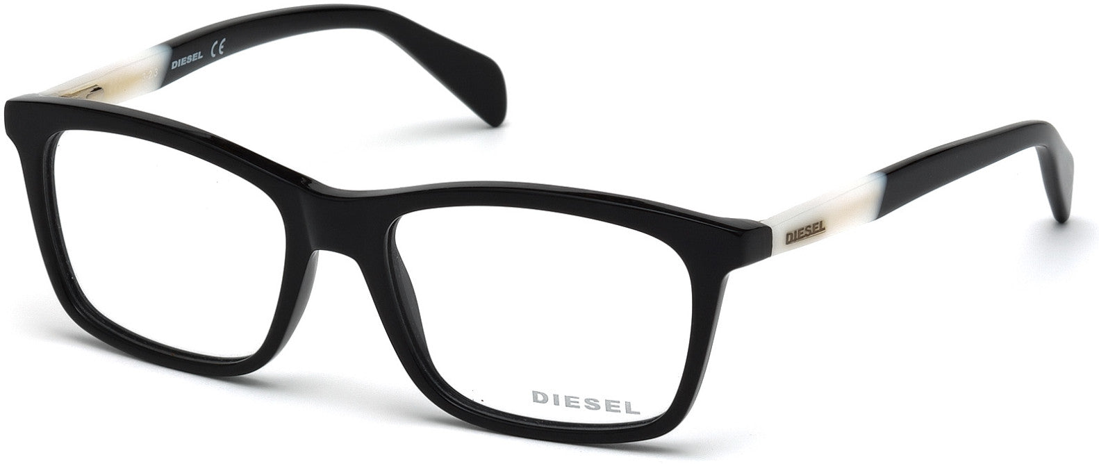 Diesel DL5089 Geometric Eyeglasses 001-001 - Shiny Black