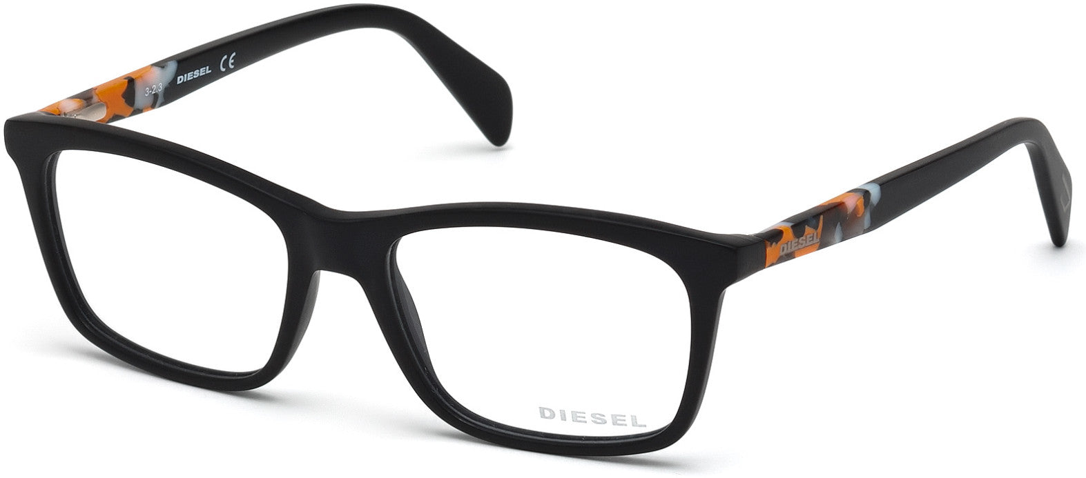 Diesel DL5089 Geometric Eyeglasses 002-002 - Matte Black