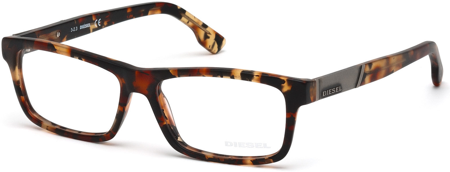 Diesel DL5090 Geometric Eyeglasses 055-055 - Coloured Havana
