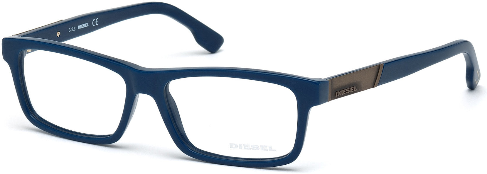 Diesel DL5090 Geometric Eyeglasses 090-090 - Shiny Blue