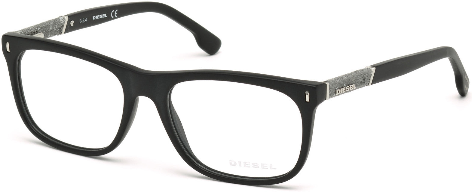 Diesel DL5157 Geometric Eyeglasses 002-002 - Matte Black