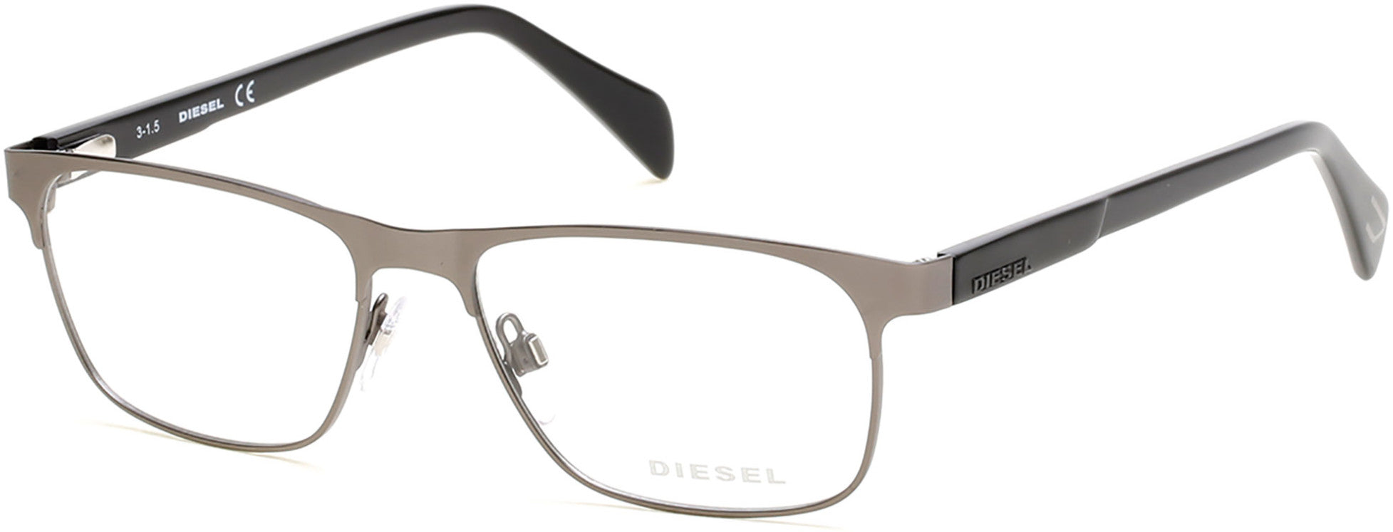 Diesel DL5171 Rectangular Eyeglasses 009-009 - Matte Gunmetal