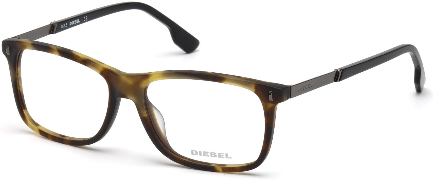 Diesel DL5199 Rectangular Eyeglasses 055-055 - Coloured Havana
