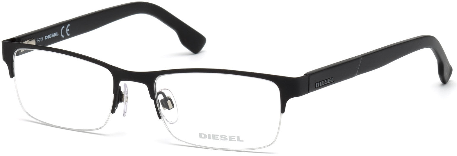 Diesel DL5202 Rectangular Eyeglasses 002-002 - Matte Black