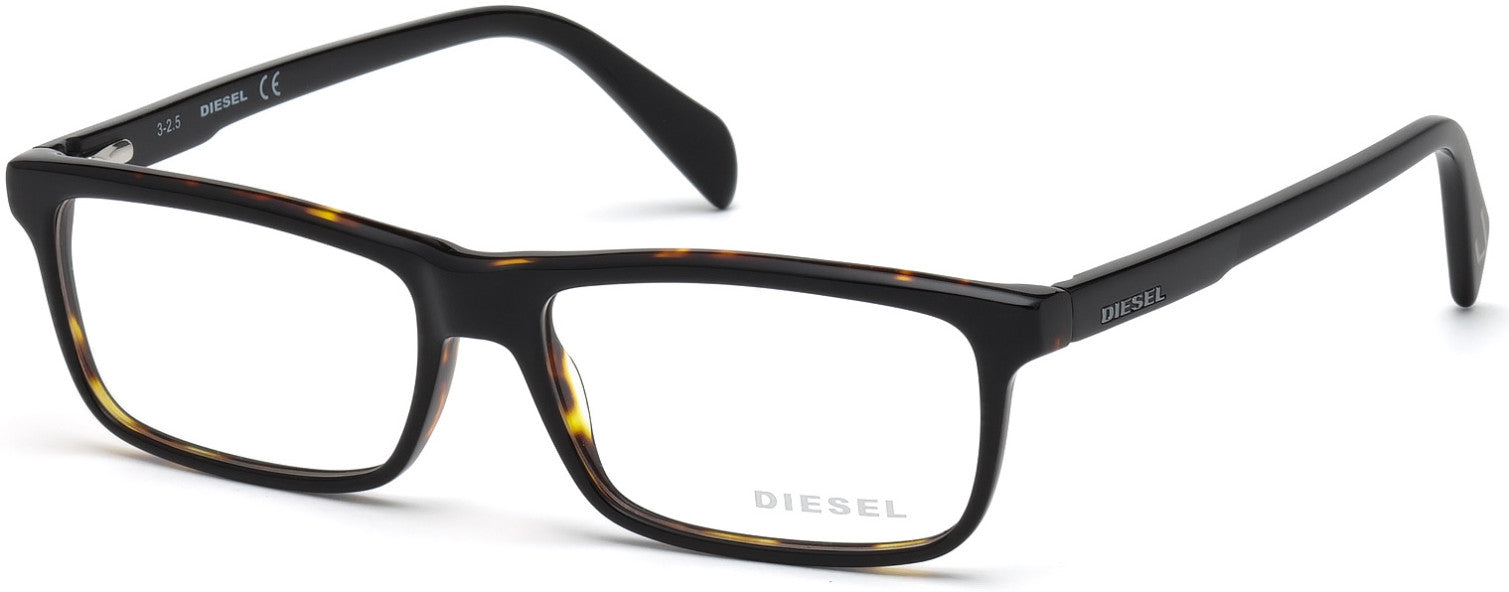 Diesel DL5203 Rectangular Eyeglasses 001-001 - Shiny Black