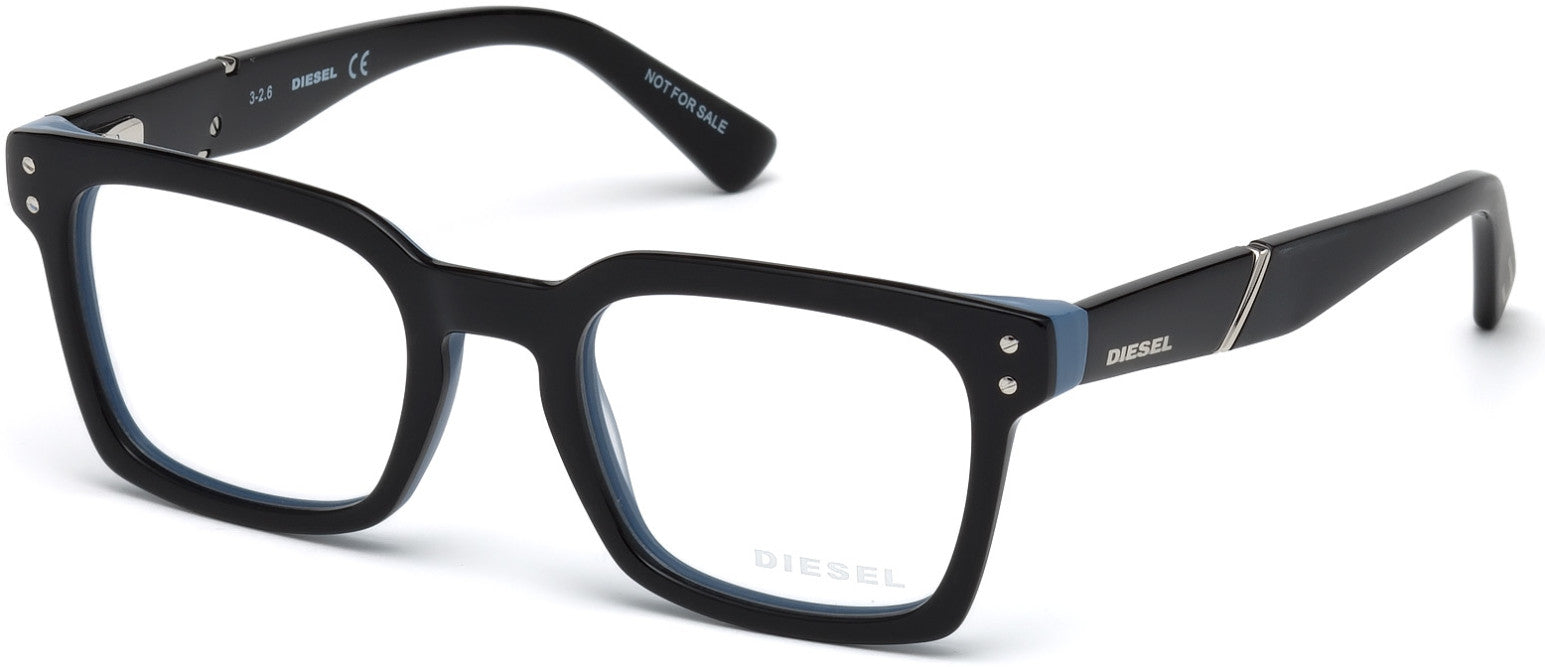 Diesel DL5229 Square Eyeglasses 005-005 - Black/other