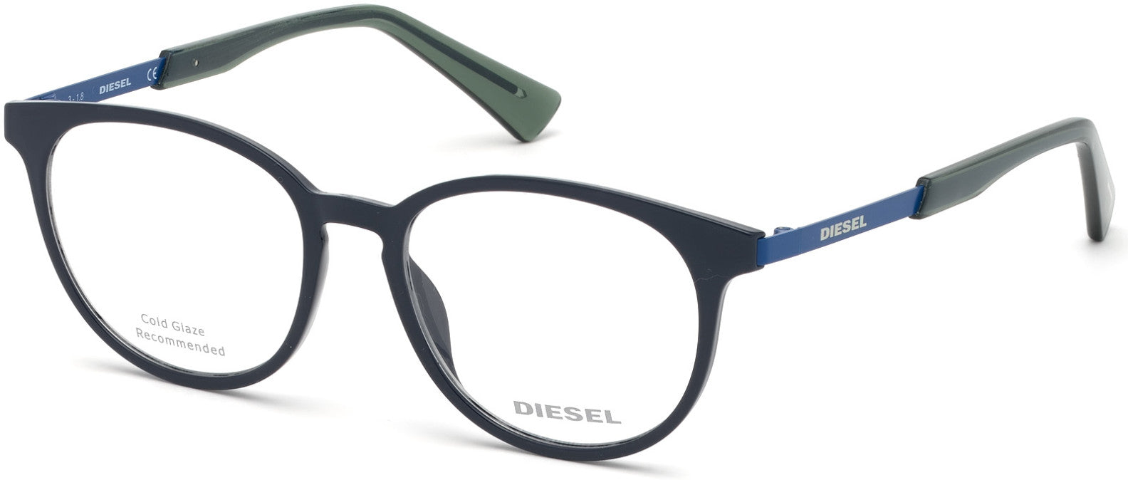 Diesel DL5289 Round Eyeglasses 090-090 - Shiny Blue