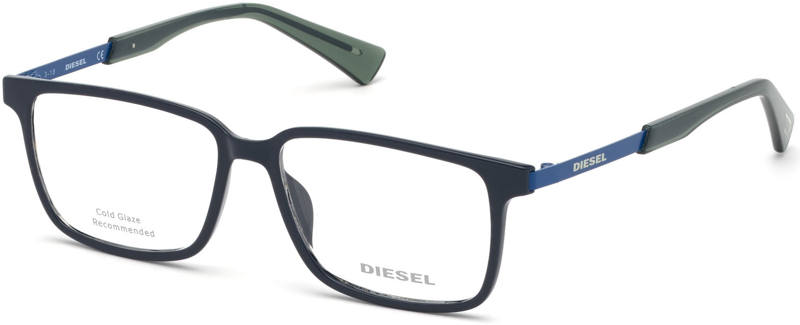 Diesel DL5290 Rectangular Eyeglasses 090-090 - Shiny Blue