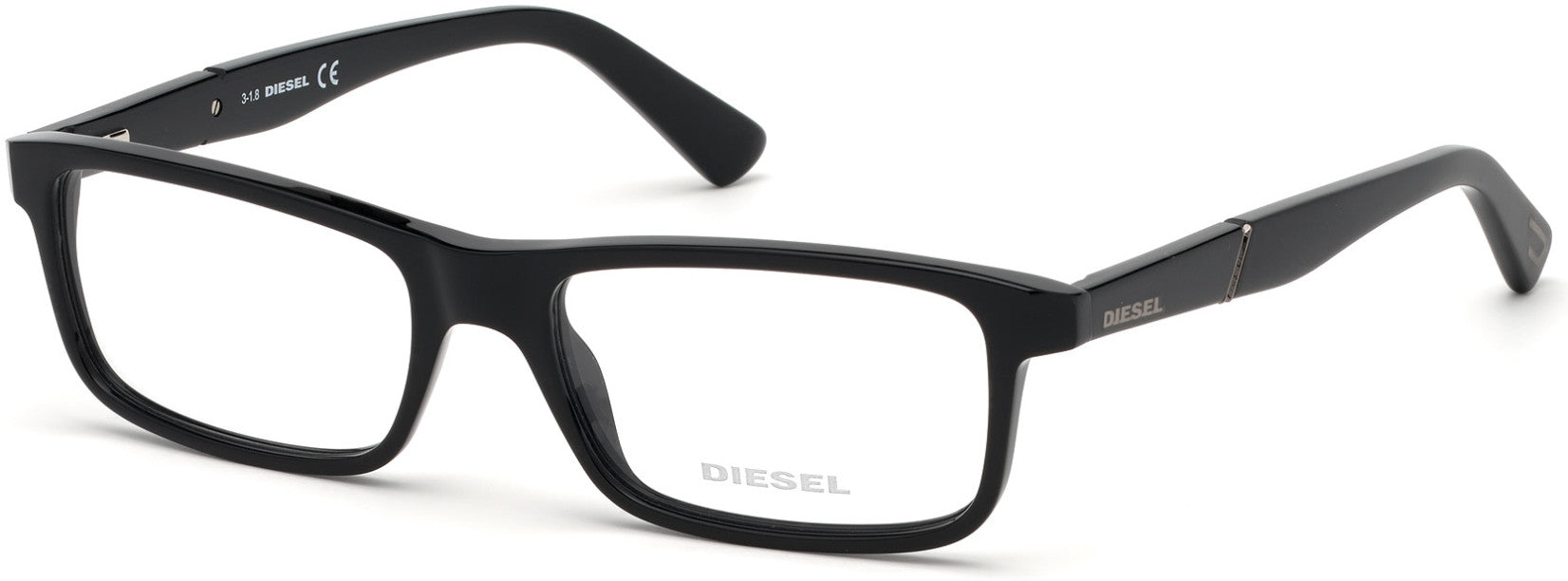Diesel DL5292 Rectangular Eyeglasses 001-001 - Shiny Black