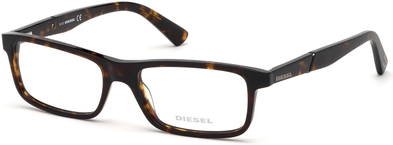 Diesel DL5292 Rectangular Eyeglasses 052-052 - Dark Havana