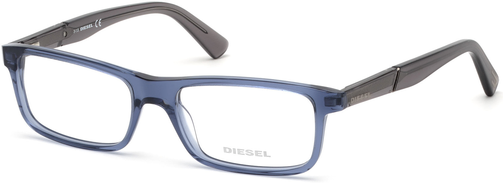 Diesel DL5292 Rectangular Eyeglasses 090-090 - Shiny Blue