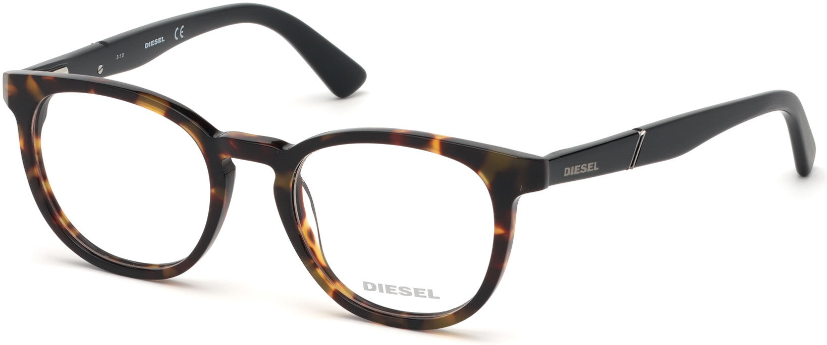 Diesel DL5295 Round Eyeglasses 052-052 - Dark Havana