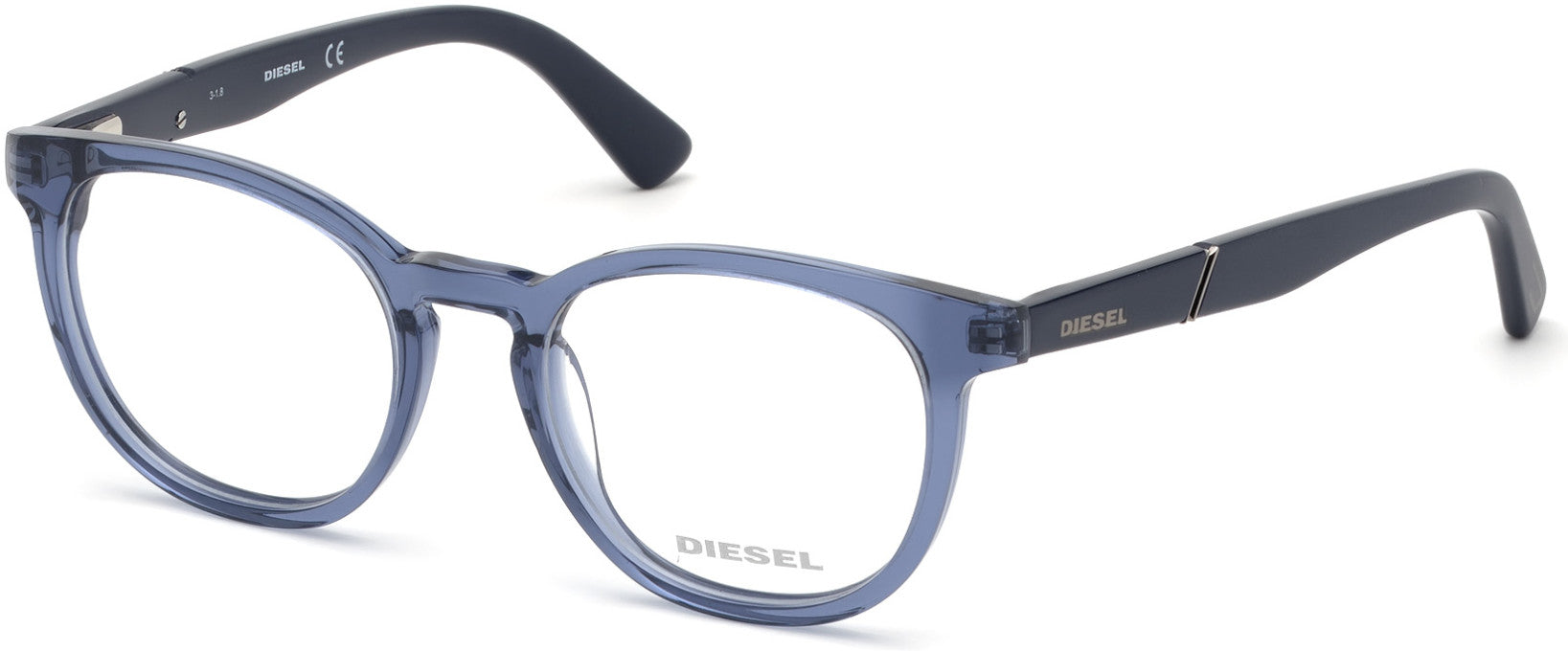 Diesel DL5295 Round Eyeglasses 090-090 - Shiny Blue