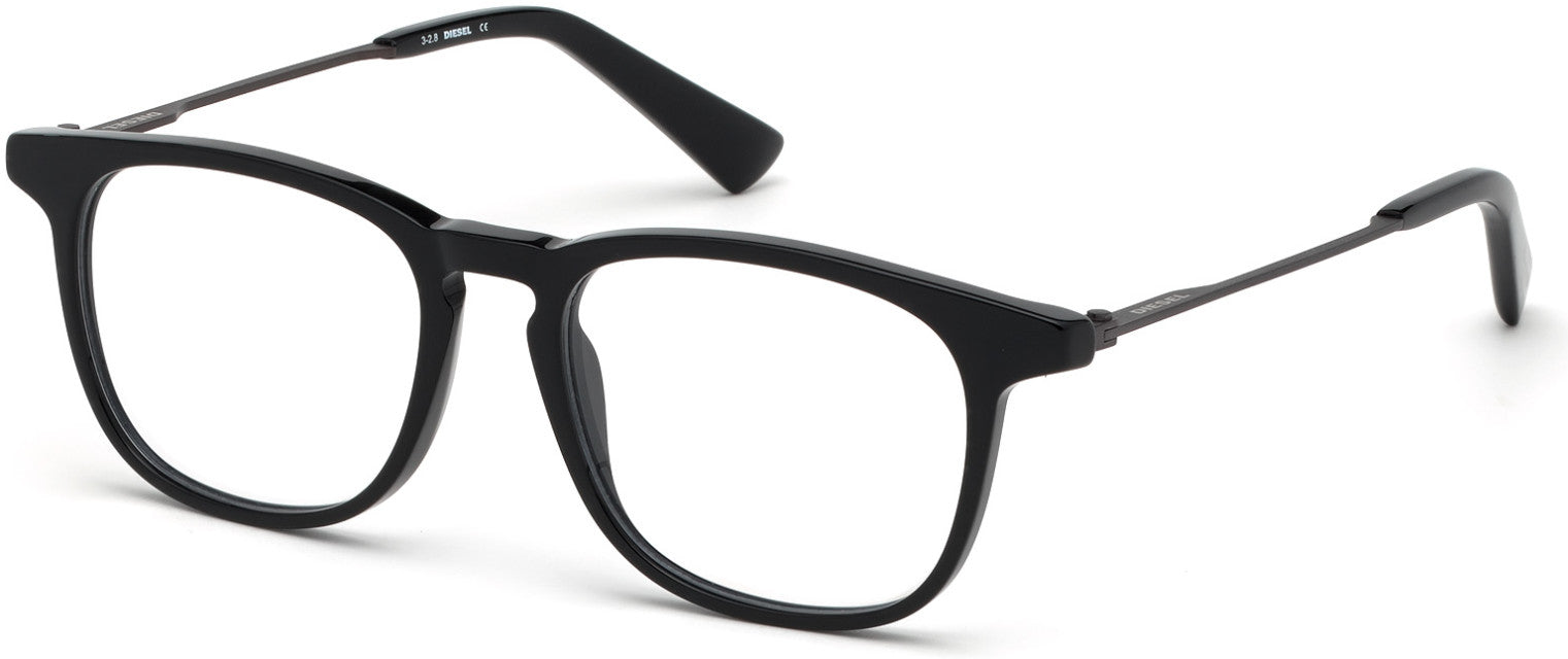 Diesel DL5313 Square Eyeglasses 001-001 - Shiny Black