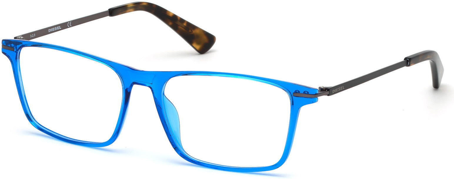 Diesel DL5316 Rectangular Eyeglasses 090-090 - Shiny Blue