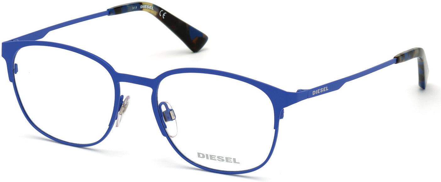 Diesel DL5348 Round Eyeglasses 091-091 - Matte Blue