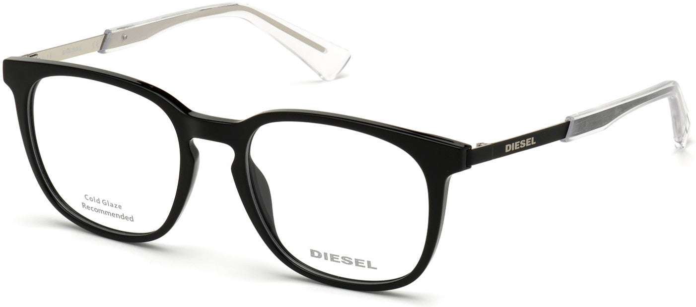 Diesel DL5349 Round Eyeglasses 002-002 - Matte Black
