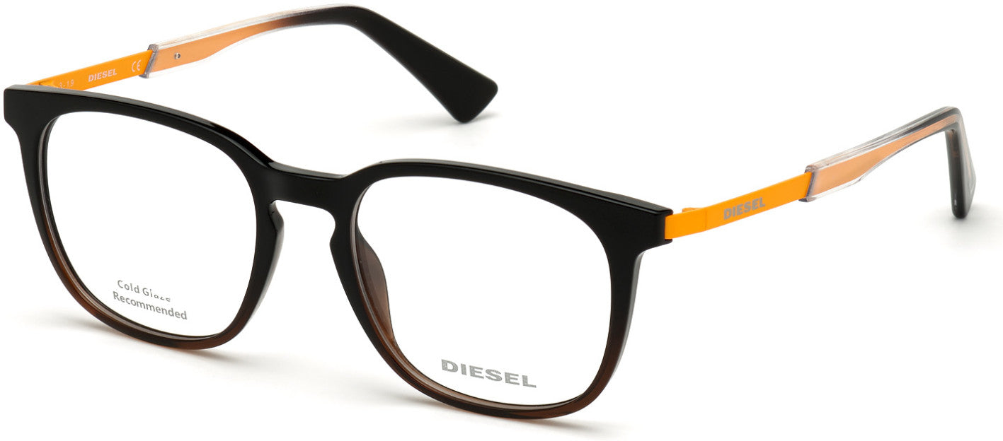 Diesel DL5349 Round Eyeglasses 005-005 - Black