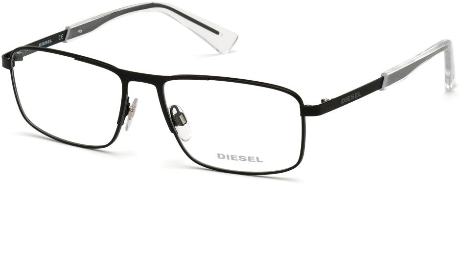 Diesel DL5351 Square Eyeglasses 002-002 - Matte Black